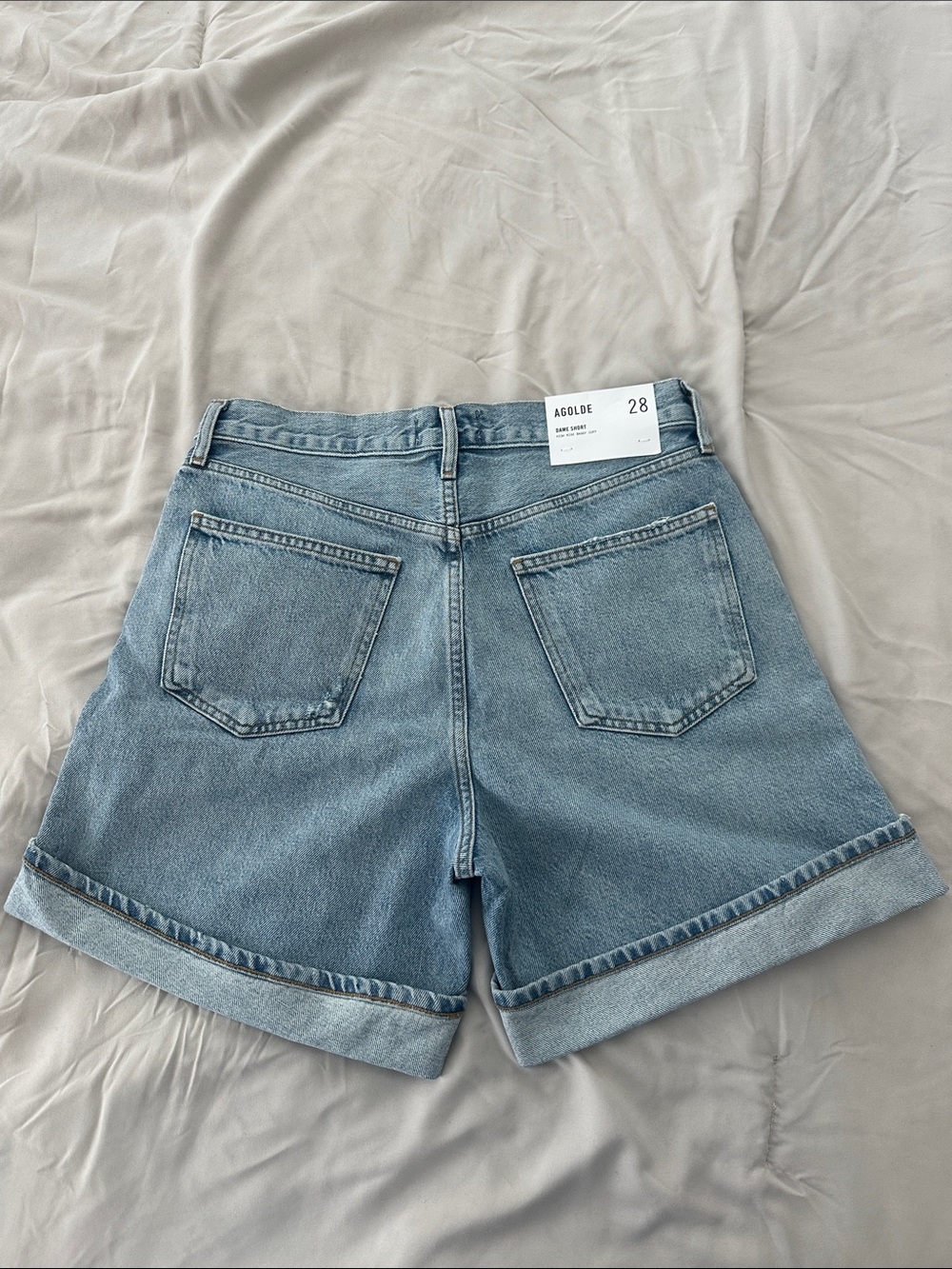 AGOLDE DAME HIGH RISE BAGGY CUFF SHORT - Picture 3 of 5